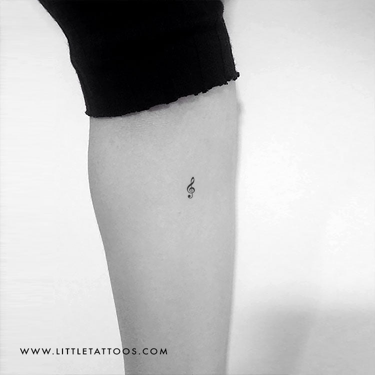Little Treble Clef Temporary Tattoo - Set of 3 – Little Tattoos